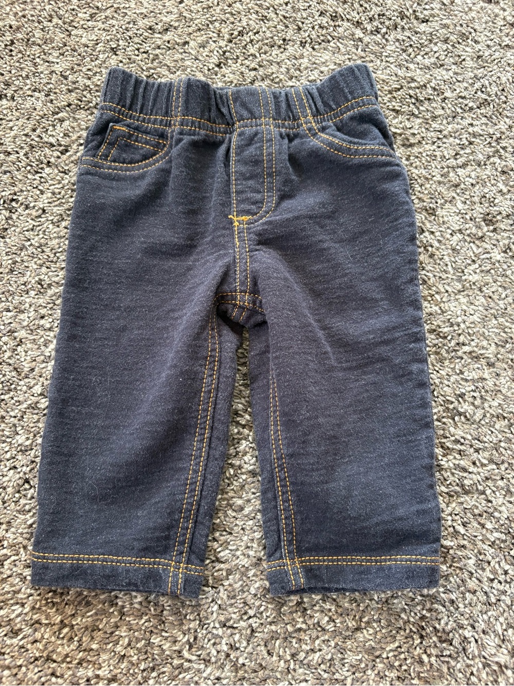 Carter's Navy Jeggings with Yellow Contrast Stitching